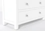 Kyrie Black Full Metal Panel 3 Piece Bedroom Set With Larkin White Chest Of Drawers + Nightstand - Detail