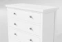 Kyrie Black Twin Metal Panel 3 Piece Bedroom Set With Larkin White Chest Of Drawers + Nightstand - Detail