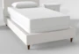 Dean Sand Twin Upholstered Panel 3 Piece Bedroom Set With 2 Larkin White Nightstands - Detail