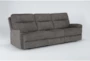 Moncalvo II Grey 120" 3 Piece Dual Reclining Sofa - Side