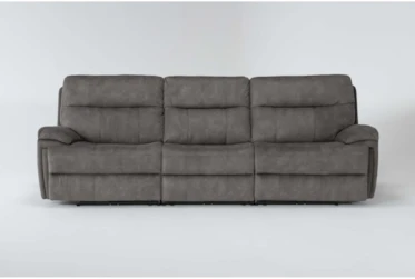 Moncalvo II Grey 120" 3 Piece Dual Reclining Sofa