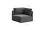 Lyric Charcoal Velvet Corner Chair - Front