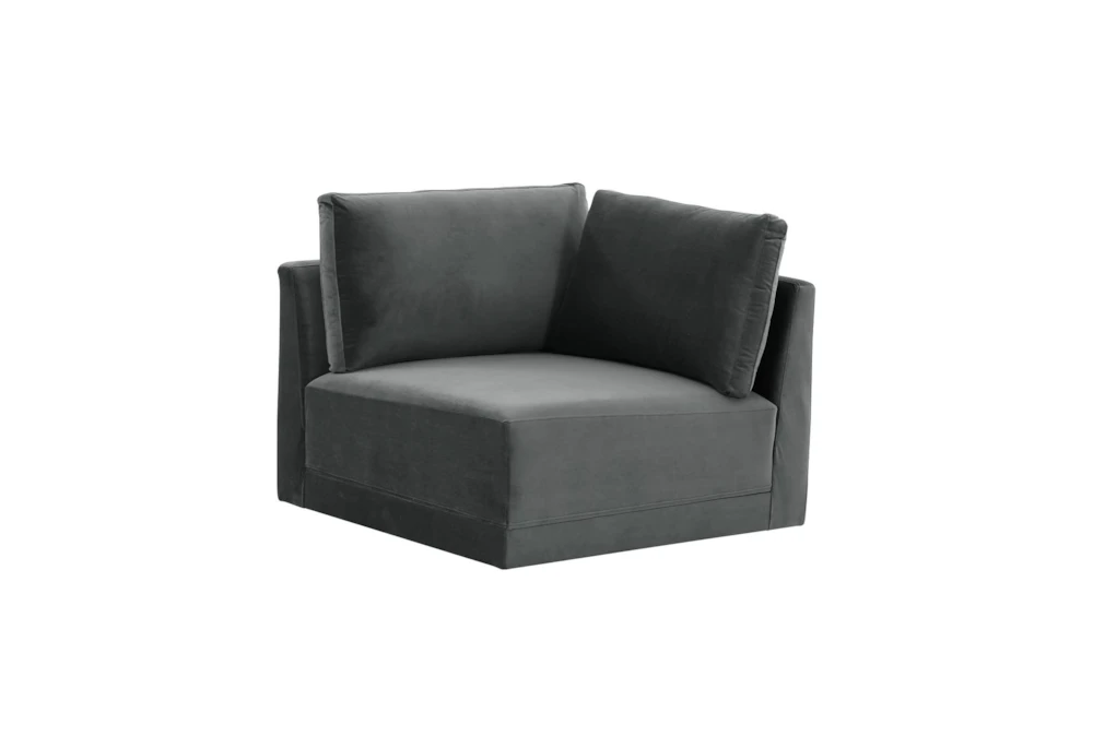 Lyric Charcoal Velvet Corner Chair
