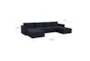 Lyric Navy Velvet 135" 6 Piece Double Chaise Modular Sectional - Front