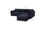 Lyric Navy Velvet 105" 5 Piece L-Shaped Modular Sectional with Right Arm Facing Chaise - Front