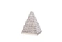 14 Inch Pyramid Nickel Crystal Table Lamp - Side