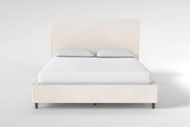 Dean Sand Queen Upholstered Panel Bed With Storage
