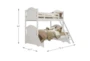 Destini White Twin Over Full Wood Bunk Bed - Detail