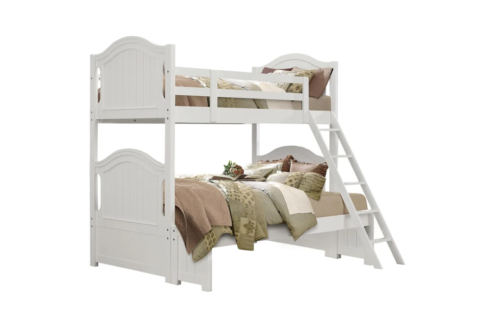 Destini White Twin Over Full Wood Bunk Bed