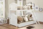 Destini White Twin Over Twin Wood Bunk Bed - Room