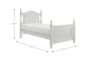 Destini White Twin Wood Poster Bed - Detail