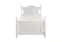 Destini White Twin Wood Poster Bed - Front