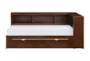 Kory Cherry Twin Reversible Wood Bookcase Corner Bed With Trundle - Side