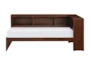 Kory Cherry Twin Reversible Wood Bookcase Corner Bed - Side