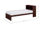 Kory Cherry Twin Wood Bookcase Bed - Detail