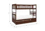 Kory Cherry Twin Over Twin Wood Bunk Bed With Trundle - Detail