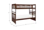 Kory Cherry Twin Over Twin Wood Bunk Bed - Detail