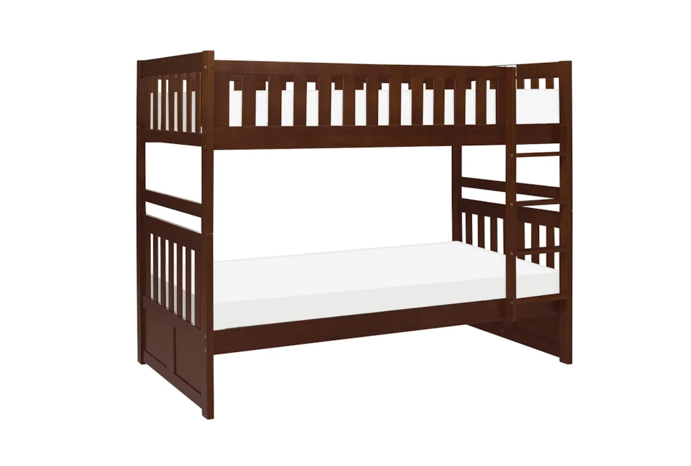Kory Cherry Twin Over Twin Wood Bunk Bed
