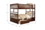 Kory Cherry Full Over Full Wood Bunk Bed With Underbed Storage Boxes - Detail