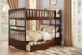 Kory Cherry Full Over Full Wood Bunk Bed With Underbed Storage Boxes - Room