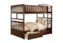 Kory Cherry Full Over Full Wood Bunk Bed With Underbed Storage Boxes - Signature