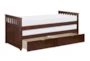 Kory Cherry Twin Over Twin Captains Bed With Underbed Storage Boxes - Detail