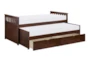 Kory Cherry Twin Over Twin Captains Bed With Underbed Storage Boxes - Detail