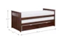 Kory Cherry Twin Over Twin Wood Captains Bed With Underbed Storage Boxes - Detail