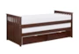 Kory Cherry Twin Over Twin Wood Captains Bed With Underbed Storage Boxes - Signature
