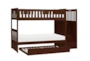 Kory Cherry Twin Over Twin Bunk Bed With Reversible Stairway Chest + Trundle - Detail