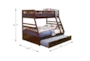 Kory Cherry Twin Over Full Bunk Bed With Trundle - Detail