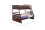Kory Cherry Twin Over Full Bunk Bed - Detail
