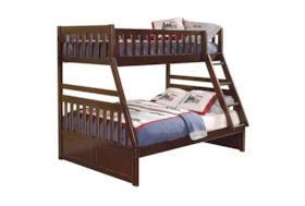 Kory Cherry Twin Over Full Bunk Bed