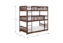 Kory Cherry Twin Triple Wood Bunk Bed - Detail