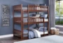 Kory Cherry Twin Triple Wood Bunk Bed - Room