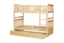 Kory Natural Twin Over Twin Wood Bunk Bed With Trundle - Detail