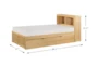 Kory Natural Twin Wood Bookcase Bed With Trundle - Detail