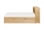 Kory Natural Twin Wood Bookcase Bed With Trundle - Side