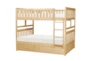 Kory Natural Full Over Full Wood Bunk Bed With Underbed Storage Boxes - Signature