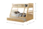 Kory Natural Twin Over Full Wood Bunk Bed With Trundle - Detail