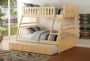 Kory Natural Twin Over Full Wood Bunk Bed With Trundle - Room