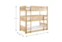 Kory Natural Twin Triple Wood Bunk Bed - Detail