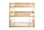 Kory Natural Twin Triple Wood Bunk Bed - Front