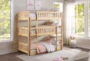 Kory Natural Twin Triple Wood Bunk Bed - Room
