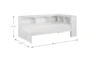 Kory White Twin Reversible Wood Bookcase Corner Bed - Detail