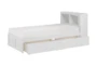 Kory White Twin Bookcase Bed With Underbed Storage Boxes - Detail