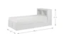 Kory White Twin Bookcase Bed With Underbed Storage Boxes - Detail