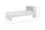 Kory White Twin Bookcase Bed - Detail