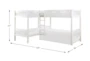 Kory White Twin Corner Bunk Bed With Trundle - Detail