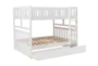 Kory White Full Over Full Wood Bunk Bed With Trundle - Detail